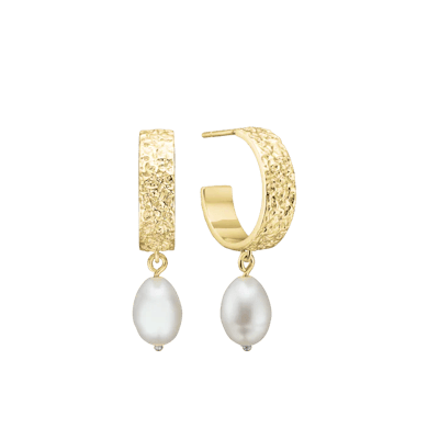 By Aagaard — Freshwater Pearl Half Hoop Earrings By Aagaard Freshwater Pearl Half Hoop Earrings — Earrings