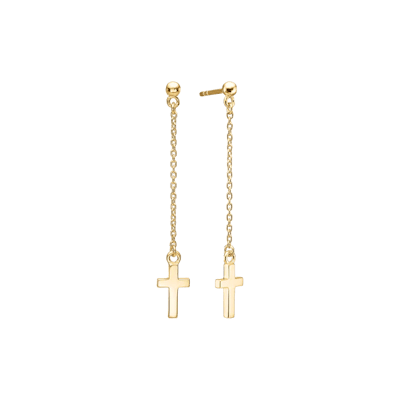 By Aagaard — Cross Chain Drop Earrings By Aagaard Cross Chain Drop Earrings — Earrings