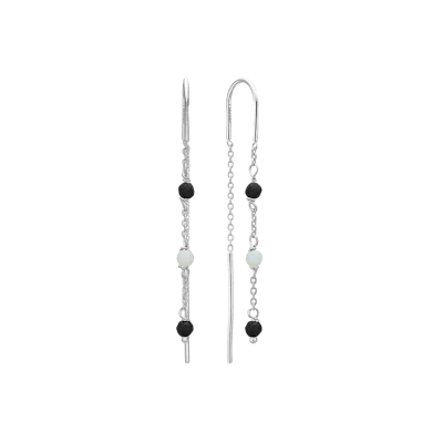 By Aagaard — Black Onyx & Green Amazonite Drop Earrings By Aagaard Black Onyx & Green Amazonite Drop Earrings — Ohrringe
