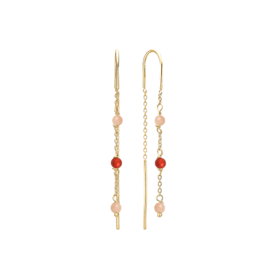 By Aagaard — Red Agate & Pink Moonstone Drop Earrings By Aagaard Red Agate & Pink Moonstone Drop Earrings — Earrings