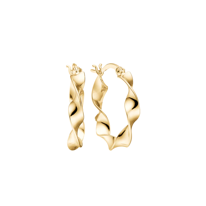 By Aagaard Twisted Circle Hoop Earrings — Øreringe