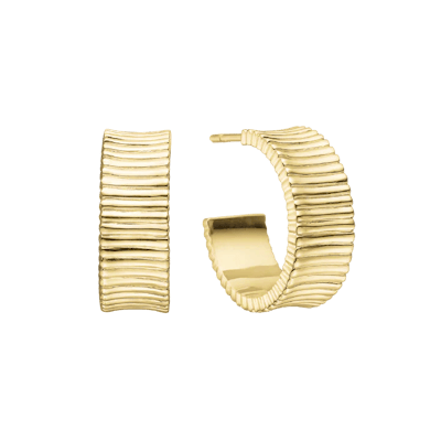 By Aagaard — Ridged Half Hoop Earrings By Aagaard Ridged Half Hoop Earrings — Earrings