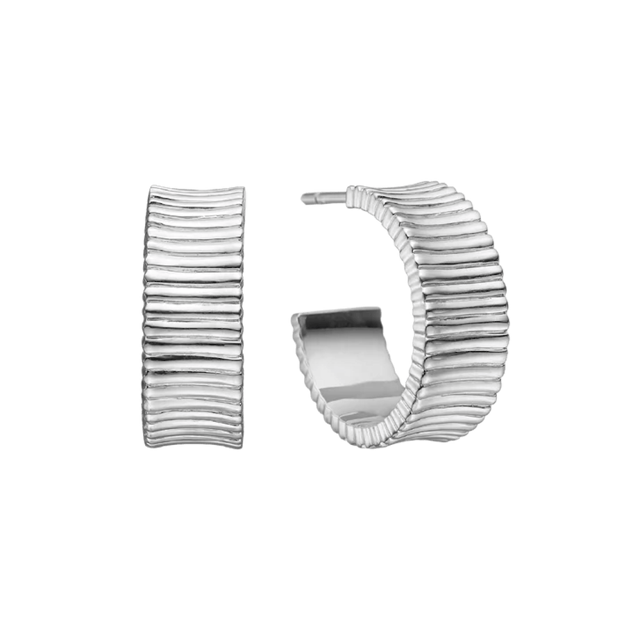 By Aagaard — Ridged Half Hoop Earrings By Aagaard Ridged Half Hoop Earrings — Øreringe