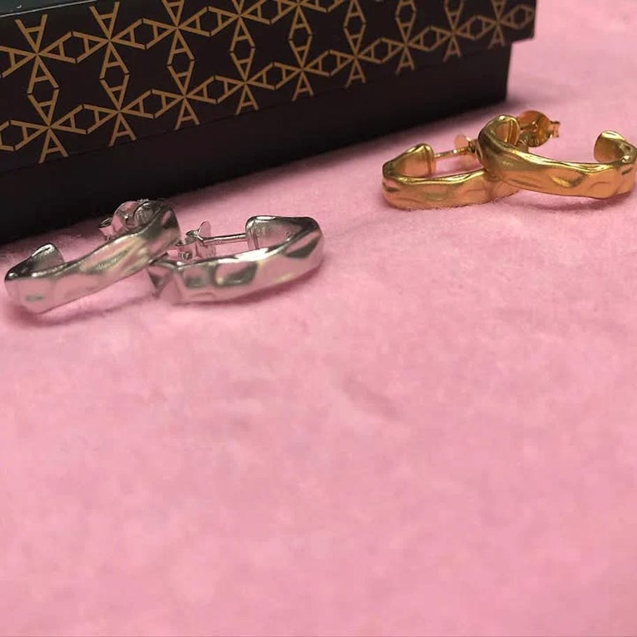 By Aagaard — Satin Hoop Drop Earrings By Aagaard Satin Hoop Drop Earrings — Øreringe