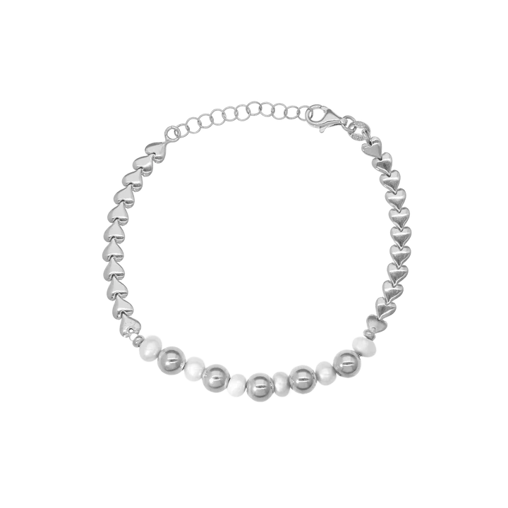 By Aagaard Heart & Pearl Bracelet — Armbånd