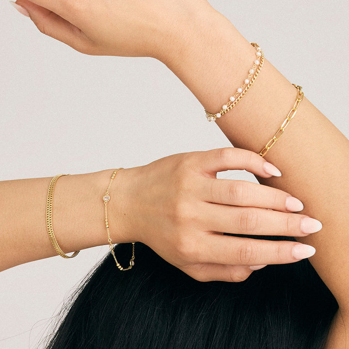 By Aagaard Chain Link Cubic Zirconia Bracelet — Bransoletka