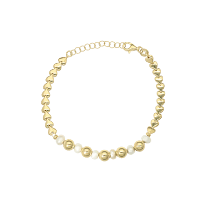 By Aagaard — Heart & Pearl Bracelet By Aagaard Heart & Pearl Bracelet — Bracelet