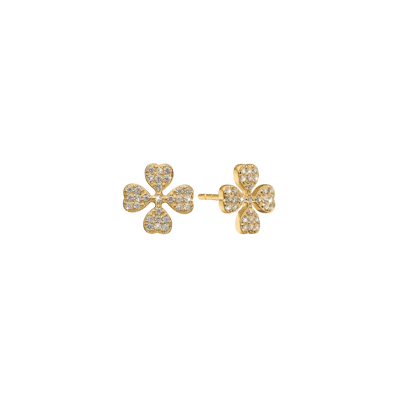 By Aagaard — Four Leaf Clover Cubic Zirconia Stud Earrings By Aagaard Four Leaf Clover Cubic Zirconia Stud Earrings — Ohrringe