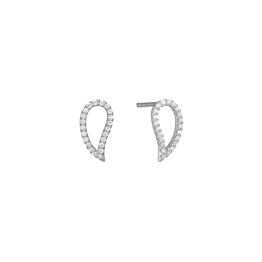 By Aagaard — Leaf Cubic Zirconia Stud Earrings By Aagaard Leaf Cubic Zirconia Stud Earrings — Øreringe