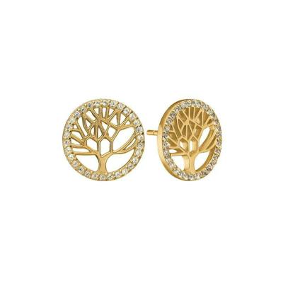 By Aagaard — Round Tree of Life Cubic Zirconia Stud Earrings By Aagaard Round Tree of Life Cubic Zirconia Stud Earrings — Earrings