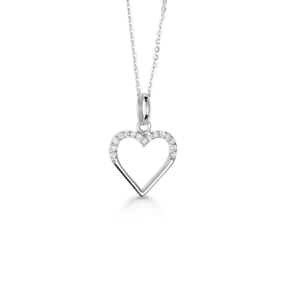 By Aagaard — Heart with Cubic Zirconia Pendant Necklace By Aagaard Heart with Cubic Zirconia Pendant Necklace — Collier