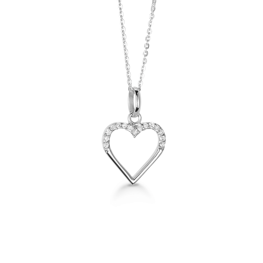 By Aagaard — Heart with Cubic Zirconia Pendant Necklace By Aagaard Heart with Cubic Zirconia Pendant Necklace — Halsband