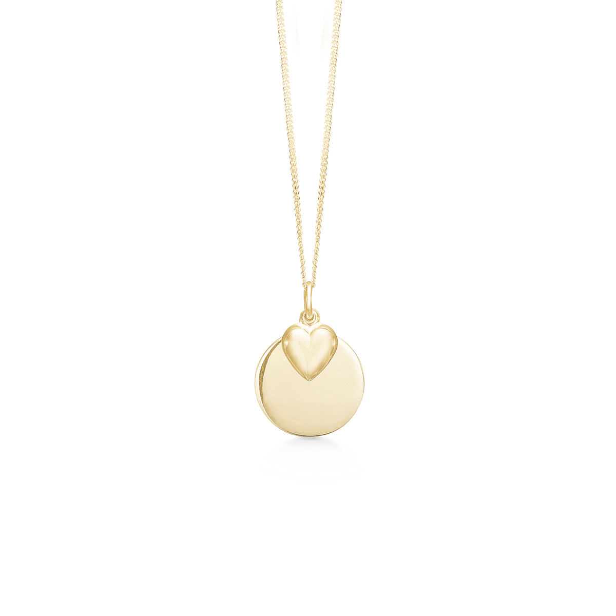 By Aagaard — Blank Plate & Heart Pendant Necklace By Aagaard Blank Plate & Heart Pendant Necklace — Halskette