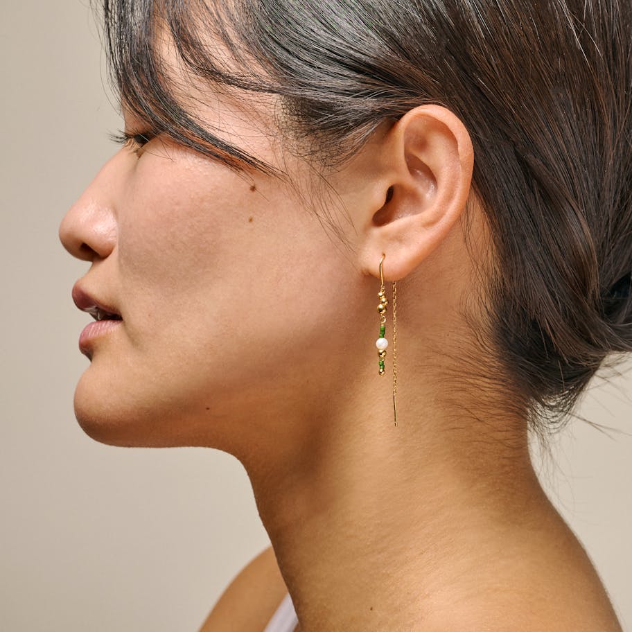 Enamel Copenhagen — Nara Miyuki Earrings - Khaki Enamel Copenhagen Nara Miyuki Earrings - Khaki — Earrings