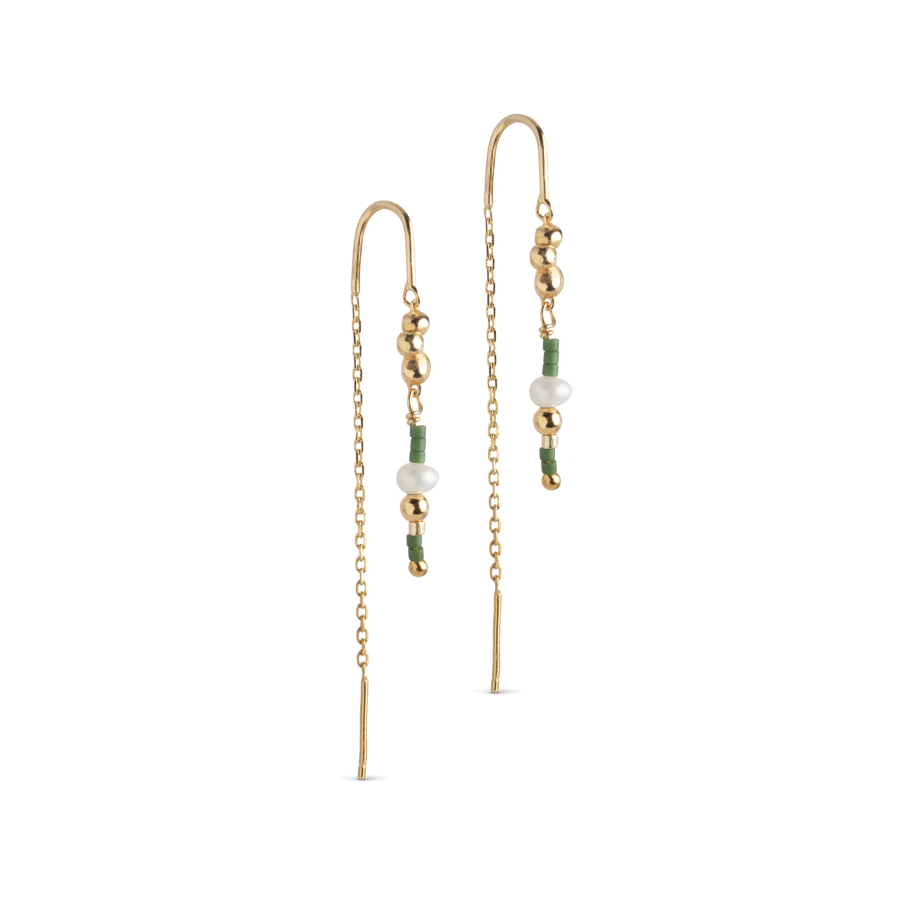 Enamel Copenhagen Nara Miyuki Earrings - Khaki — Øreringer