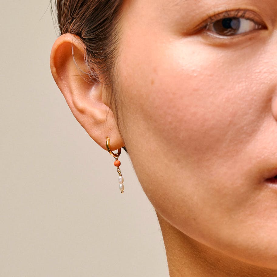 Enamel Copenhagen — Liva Hoops - Light Coral Enamel Copenhagen Liva Hoops - Light Coral — Earrings