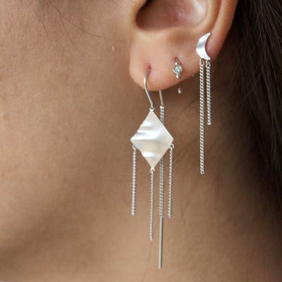 STINE A Jewelry — Windy Viola with Chains Earring STINE A Jewelry Windy Viola with Chains Earring — Earrings