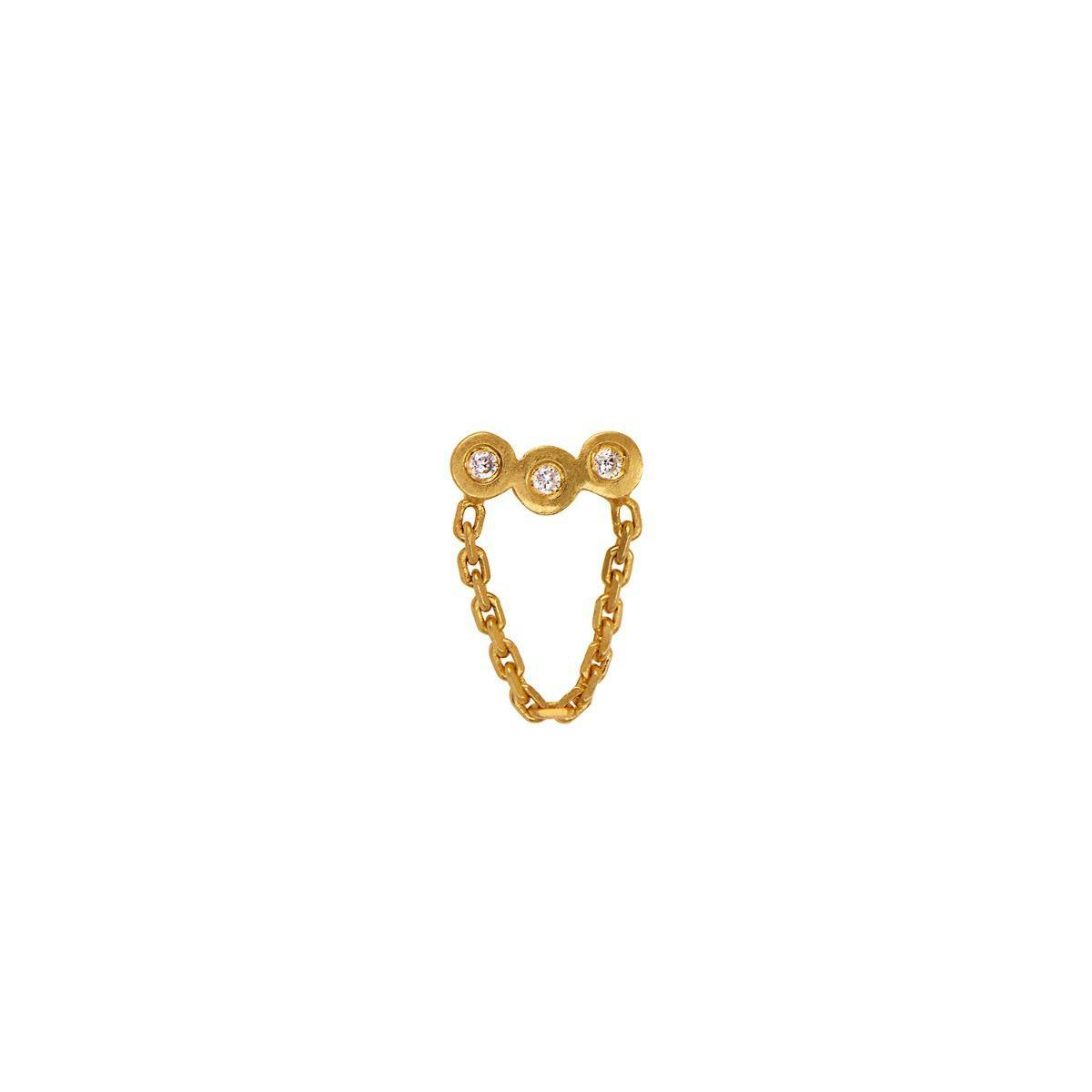 STINE A Jewelry — Three Dots with Mini Chain Earring STINE A Jewelry Three Dots with Mini Chain Earring — Earrings
