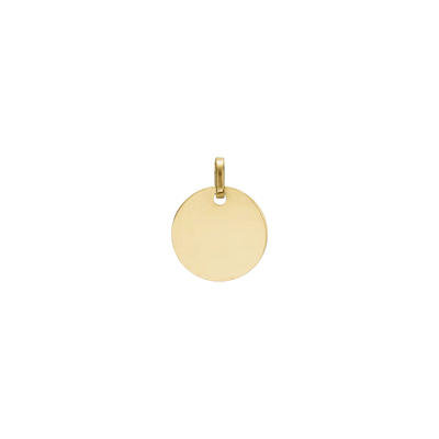 Essentials by Aagaard — Round Nameplate Pendant, 12 mm, 8kt Essentials by Aagaard Round Nameplate Pendant, 12 mm, 8kt — Wisiorek