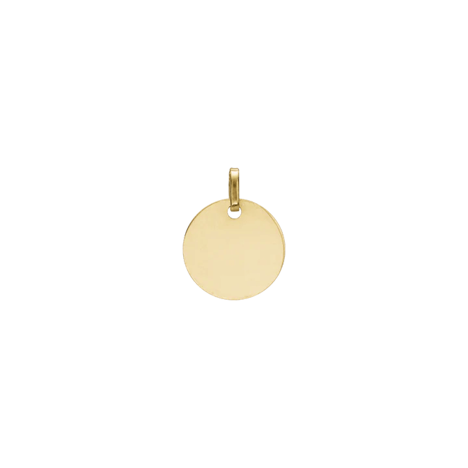 Essentials by Aagaard — Round Nameplate Pendant, 12 mm, 8kt Essentials by Aagaard Round Nameplate Pendant, 12 mm, 8kt — Riipus