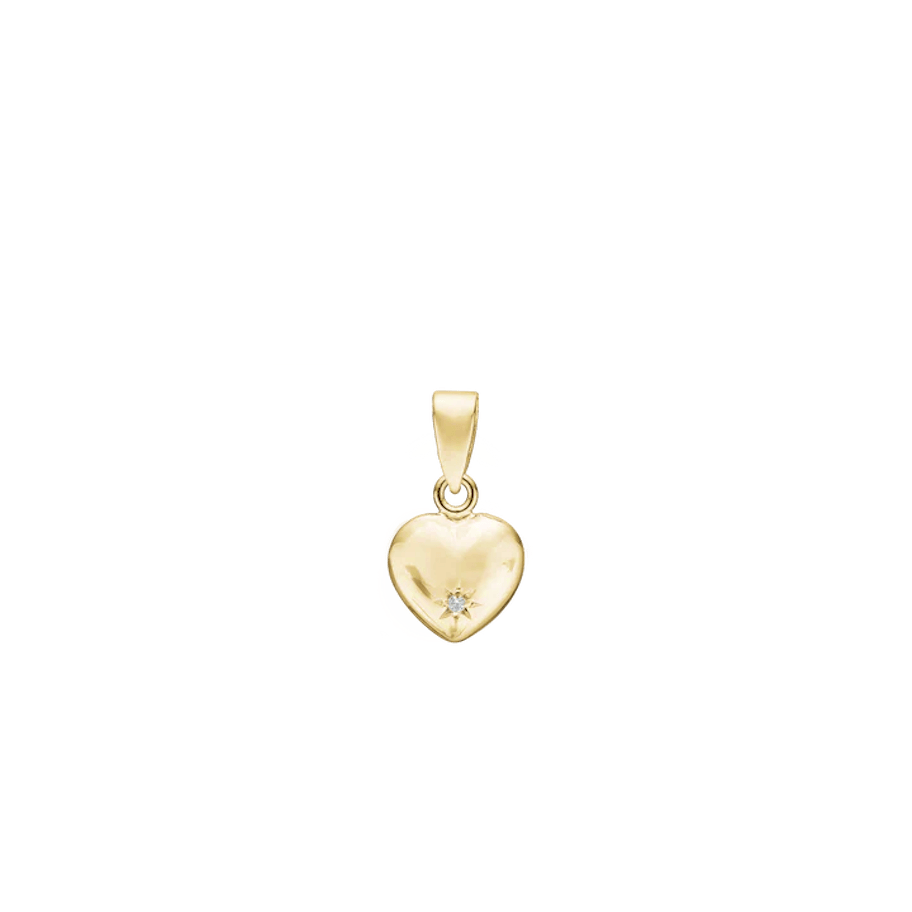 Essentials by Aagaard — Heart Pendant, Diamond, 8.5 x 9 mm, 14kt Essentials by Aagaard Heart Pendant, Diamond, 8.5 x 9 mm, 14kt — Riipus