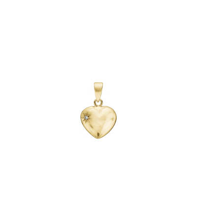 Essentials by Aagaard — Heart Pendant, Diamond, 11 x 12 mm, 14kt Essentials by Aagaard Heart Pendant, Diamond, 11 x 12 mm, 14kt — Wisiorek