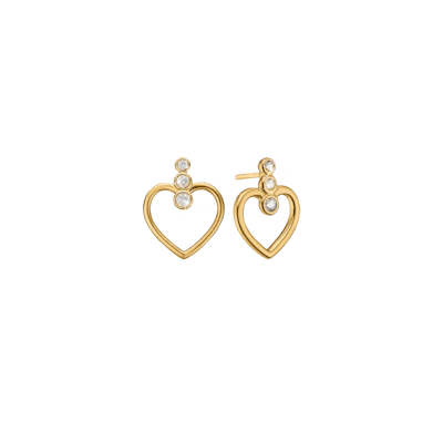 Essentials by Aagaard — Heart Stud Earrings, 6 CZ Essentials by Aagaard Heart Stud Earrings, 6 CZ — Earrings