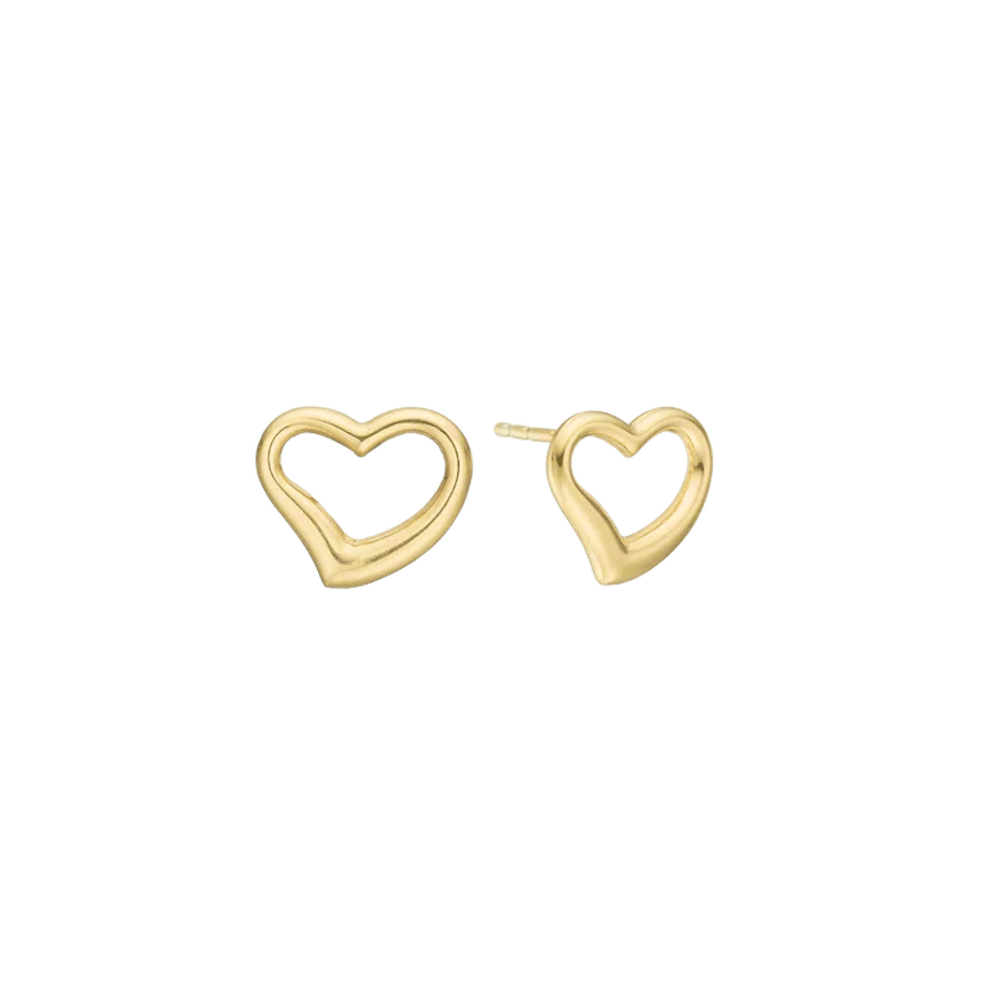 Essentials by Aagaard — Heart Stud Earrings, 8kt Essentials by Aagaard Heart Stud Earrings, 8kt — Øreringe