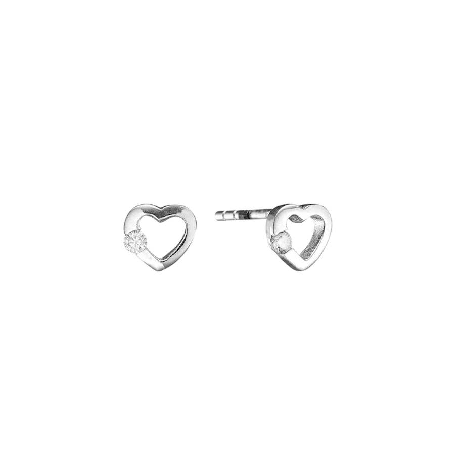 Essentials by Aagaard — Heart Stud Earrings, CZ Essentials by Aagaard Heart Stud Earrings, CZ — Øreringe