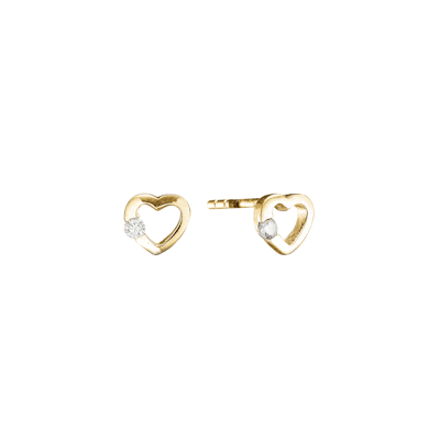 Essentials by Aagaard — Heart Stud Earrings, CZ Essentials by Aagaard Heart Stud Earrings, CZ — Earrings