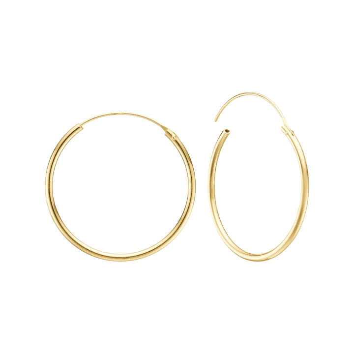 Essentials by Aagaard Creoles, 1.4 x 24.5 mm, 14kt — Kolczyk