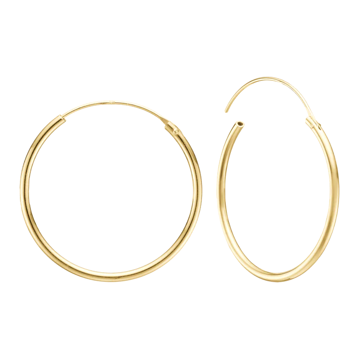 Essentials by Aagaard Creoles, 1.4 x 30 mm, 8kt — Kolczyk