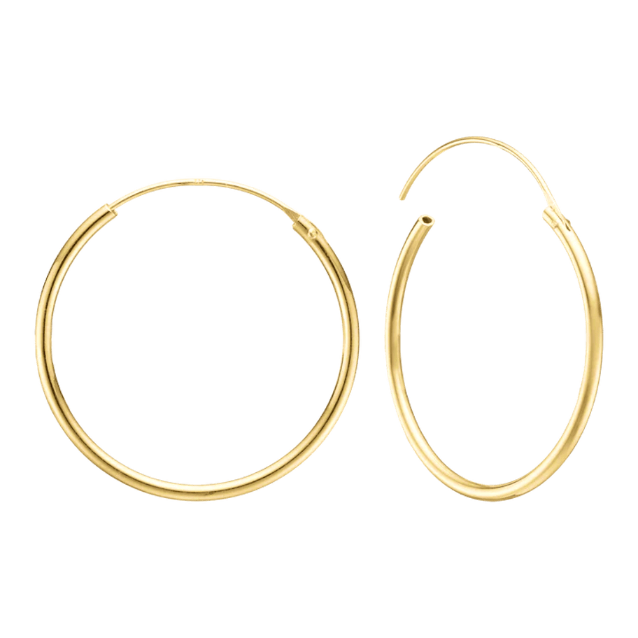 Essentials by Aagaard — Creoles, 1.4 x 30 mm, 8kt Essentials by Aagaard Creoles, 1.4 x 30 mm, 8kt — Øreringe
