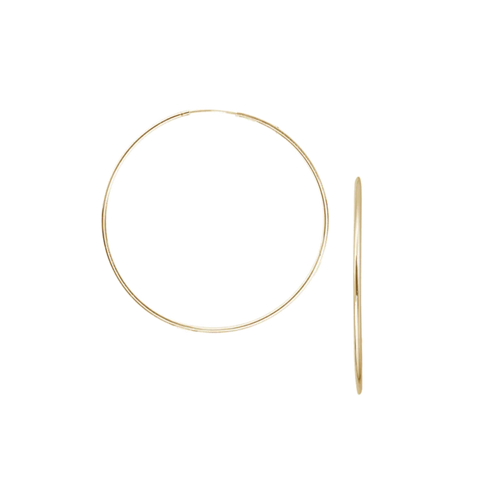 Essentials by Aagaard Creoles, 2 x 40 mm, 14kt — Kolczyk