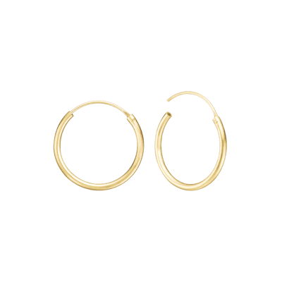 Essentials by Aagaard — Creoles, 1.4 x 19 mm, 14kt Essentials by Aagaard Creoles, 1.4 x 19 mm, 14kt — Earrings