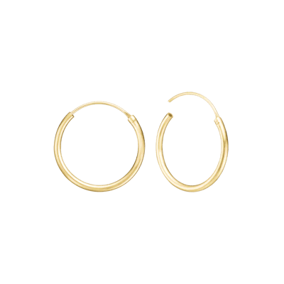Essentials by Aagaard — Creoles, 1.4 x 19 mm, 14kt Essentials by Aagaard Creoles, 1.4 x 19 mm, 14kt — Øreringe