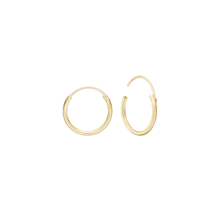 Essentials by Aagaard Creoles, 1.2 x 12.5 mm, 14kt — Kolczyk