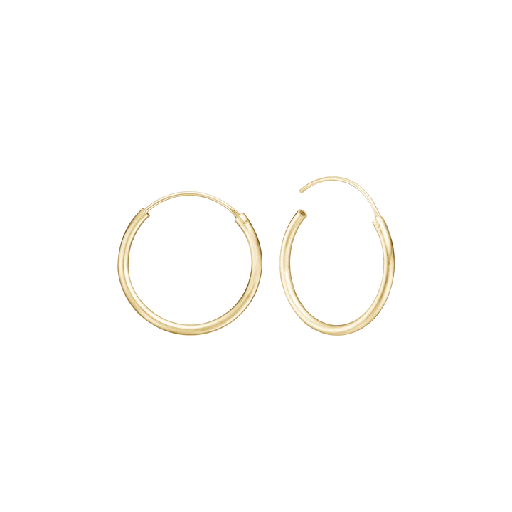 Essentials by Aagaard Creoles, 1.2 x 17.5 mm, 14kt — Kolczyk