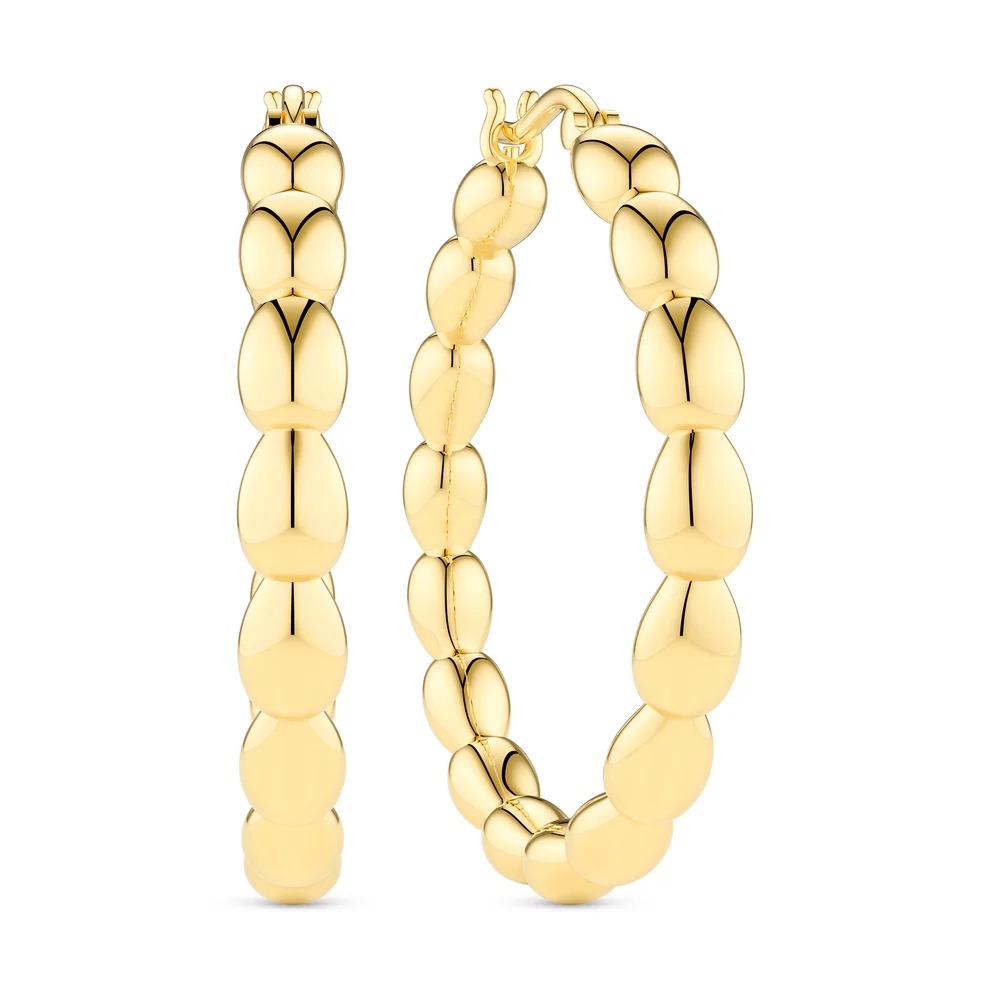 Sif Jakobs Jewellery Goccia Cerchi Pianura Grande Earrings — Boucle d'oreille