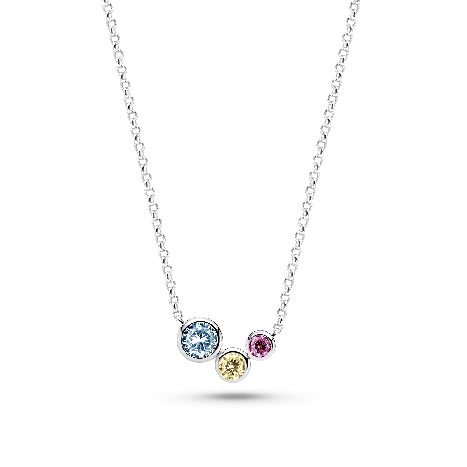 Zilvere kleur, Blauw, Roze, Geel