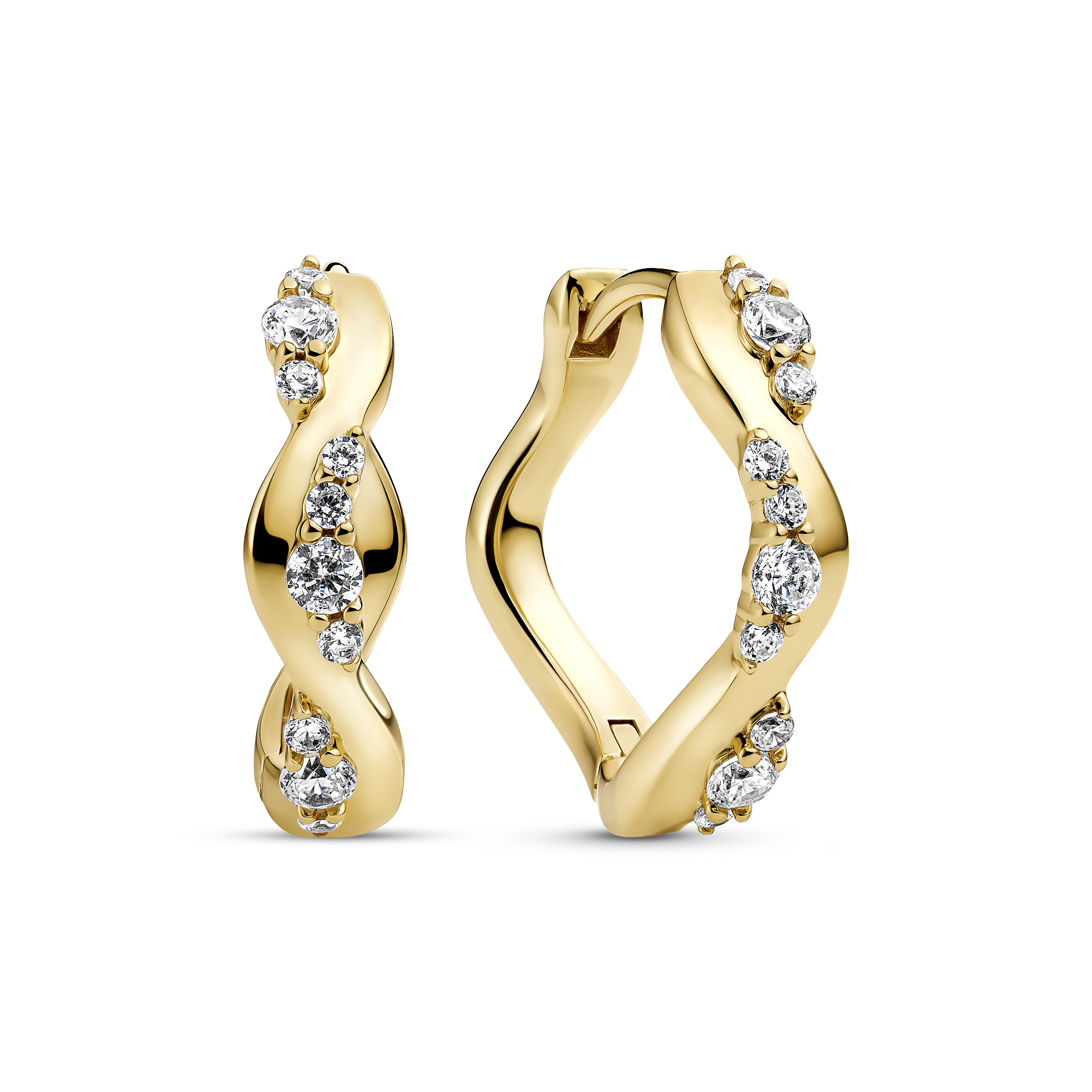 Sif Jakobs Jewellery Ellera Waves Altro Creolo Earrings — Boucle d'oreille