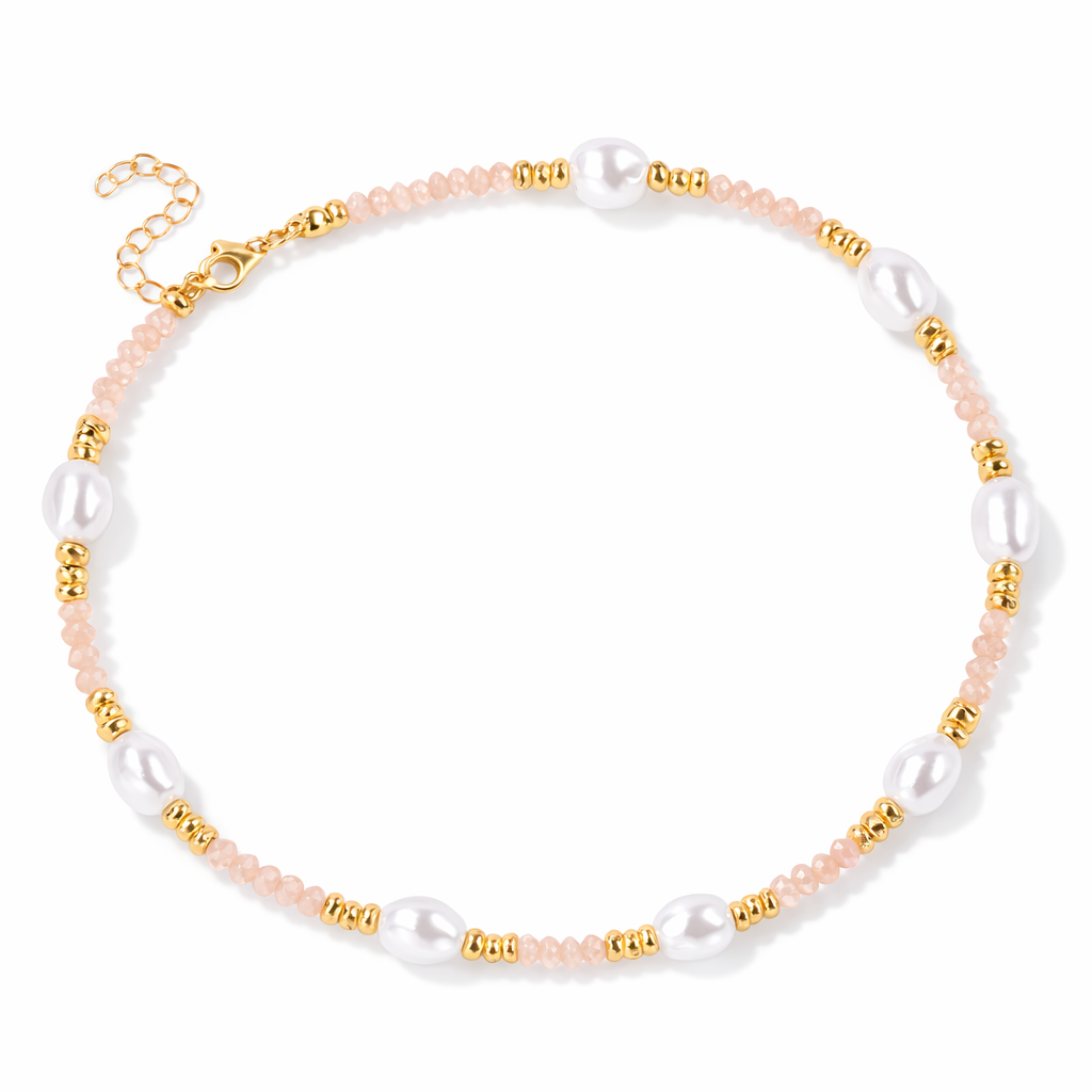 Ayo Copenhagen Celeste Pearl Beads Necklace - Blush — Naszyjnik