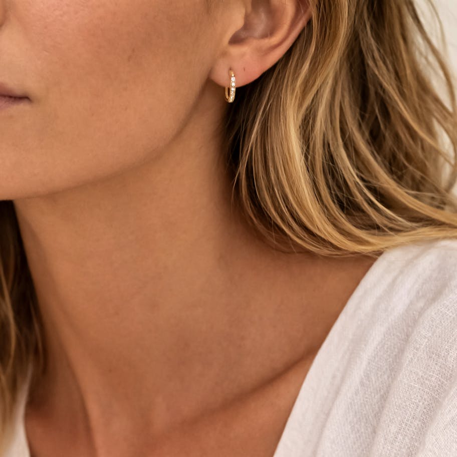 Ayo Copenhagen — Selene Crystal Hoops 14mm Ayo Copenhagen Selene Crystal Hoops 14mm — Örhängen