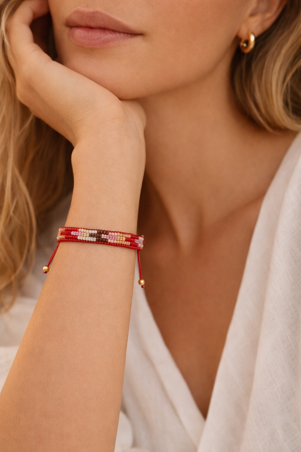Ayo Copenhagen Flora Bracelet Sunset Red — Náramek