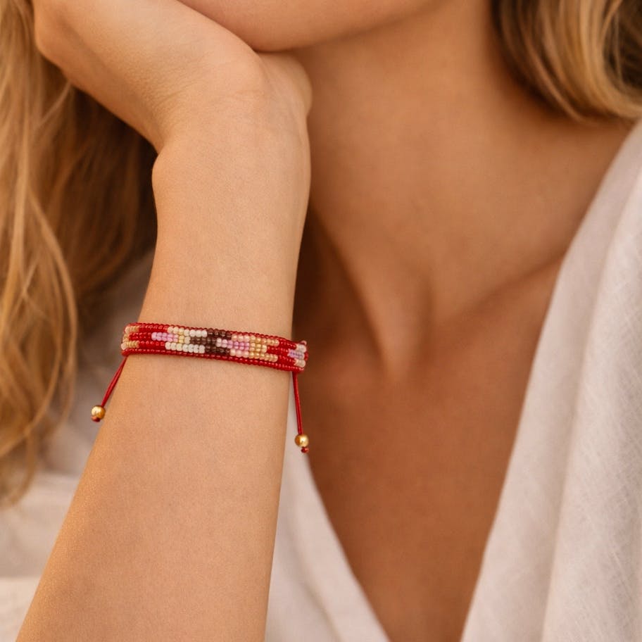Ayo Copenhagen — Flora Bracelet Sunset Red Ayo Copenhagen Flora Bracelet Sunset Red — Armband