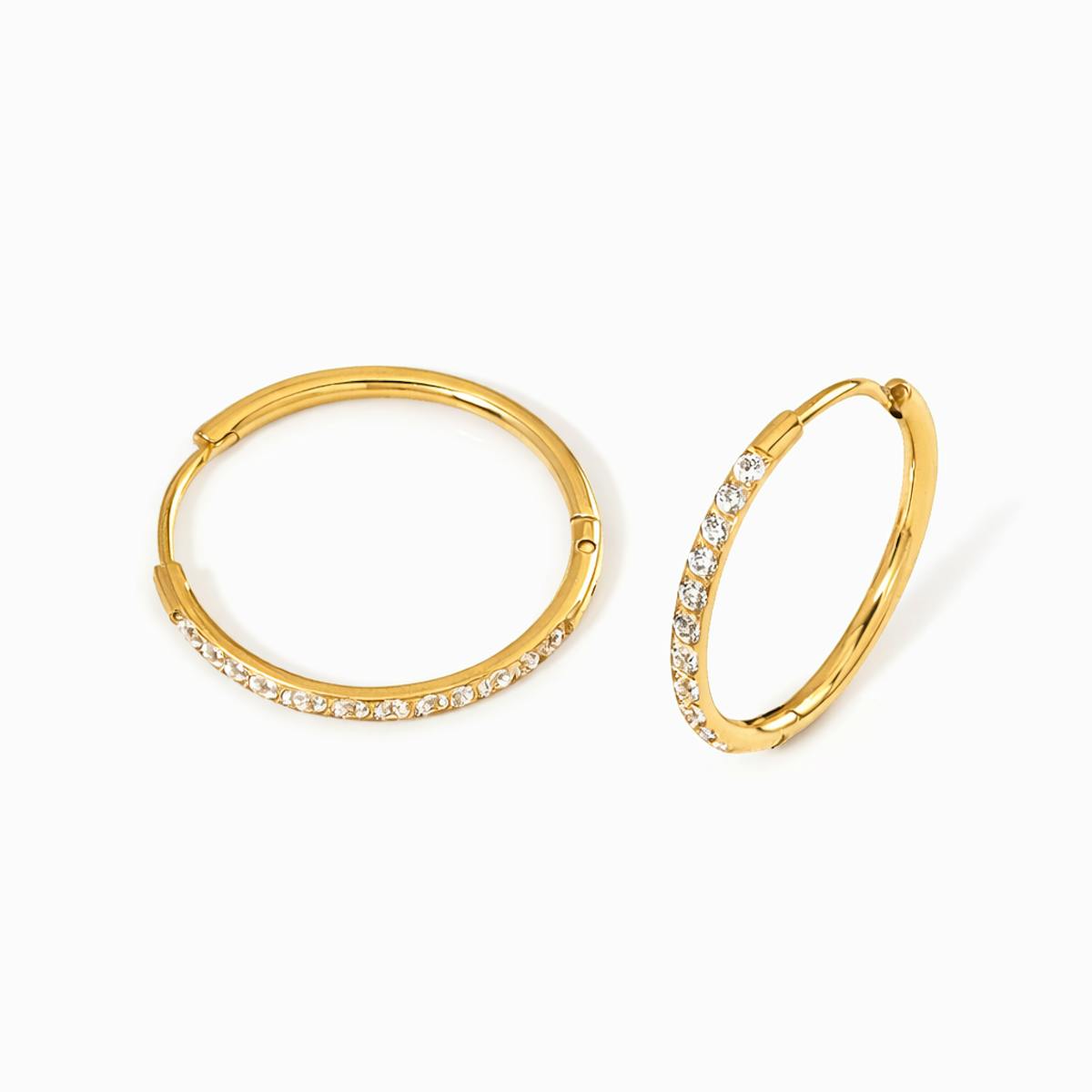 Ayo Copenhagen — Selene Crystal Hoops 14mm Ayo Copenhagen Selene Crystal Hoops 14mm — Korvakorut
