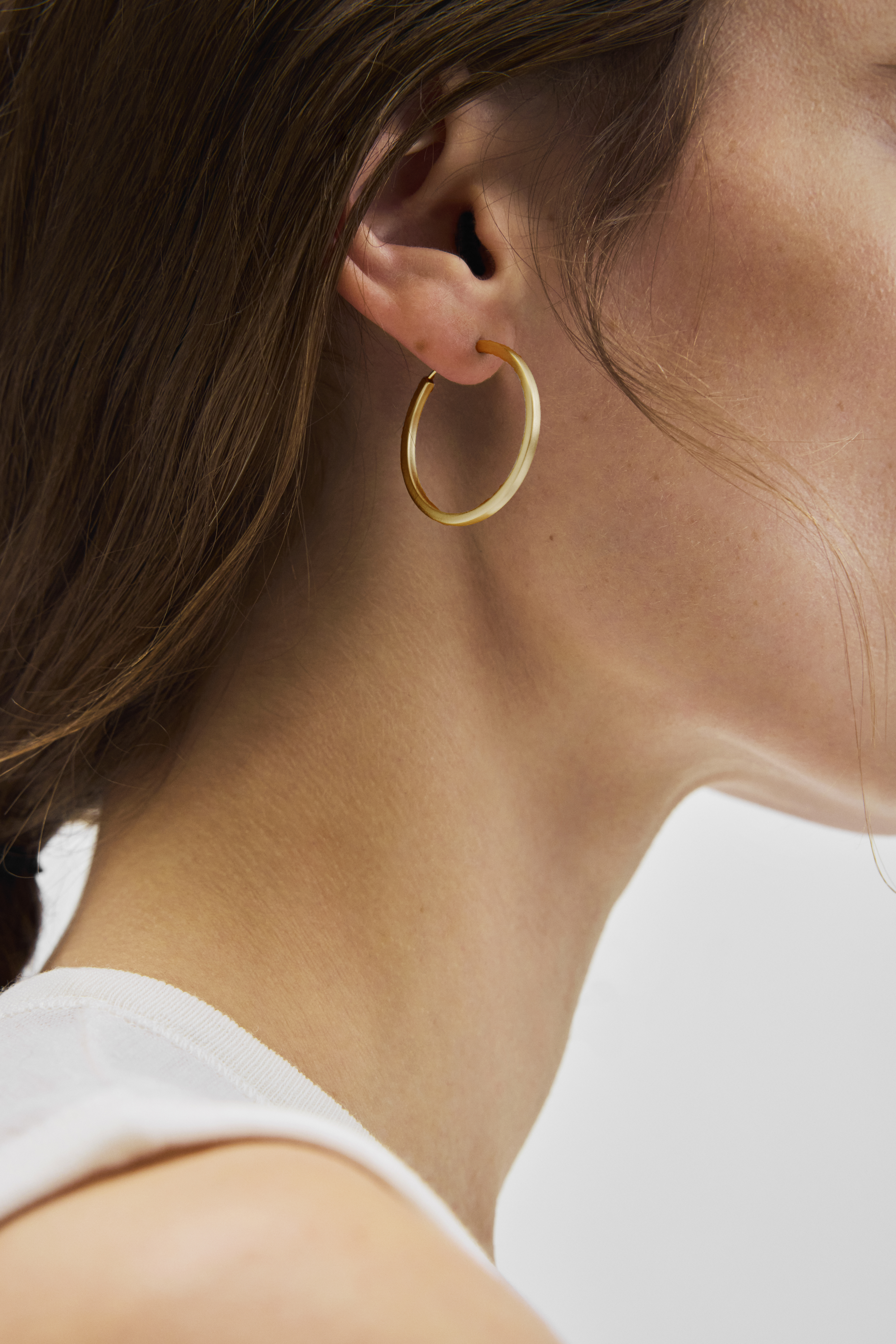 Pernille Corydon Small Circle Line Hoops — Oorbel