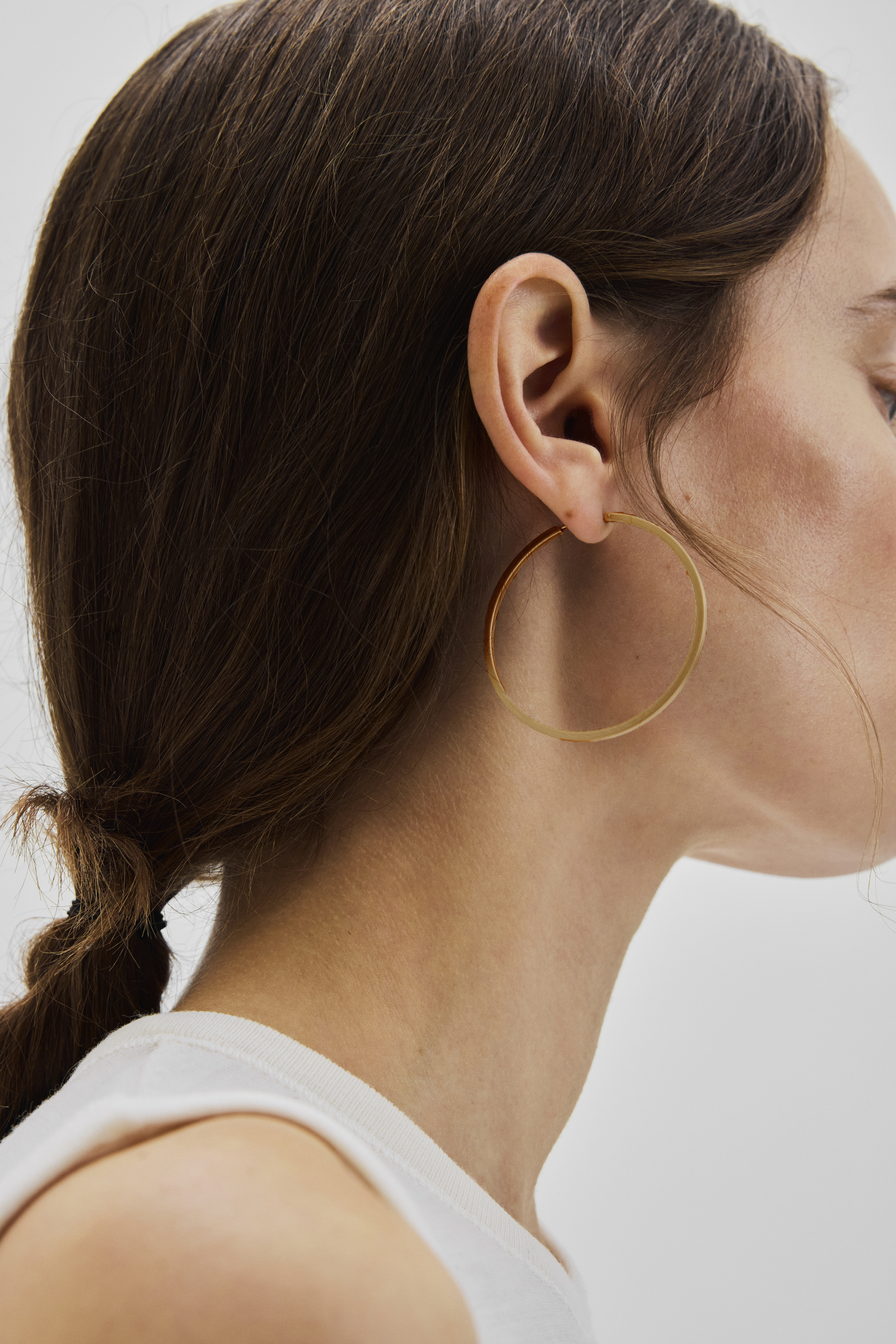 Pernille Corydon Large Circle Line Hoops — Øreringer