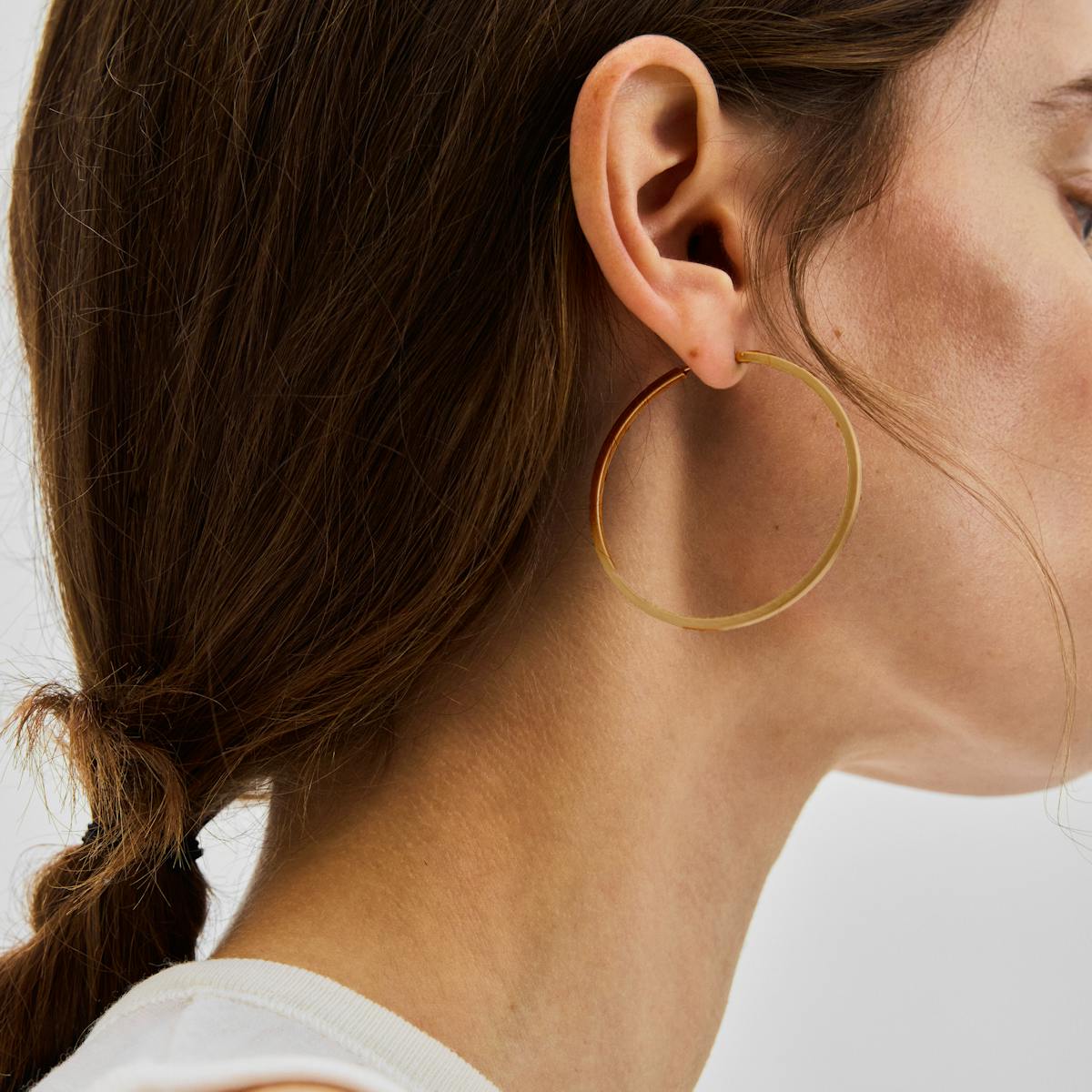 Pernille Corydon — Large Circle Line Hoops Pernille Corydon Large Circle Line Hoops — Øreringer