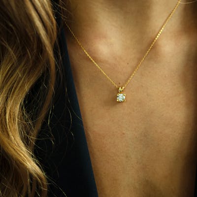 Elya by Aagaard — Elya Pendant 8 Carat Gold With 1.00ct W/VS Labgrown Diamond Elya by Aagaard Elya Pendant 8 Carat Gold With 1.00ct W/VS Labgrown Diamond — Riipus